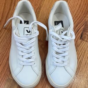 Veja Classic White Lace-Up Sneakers